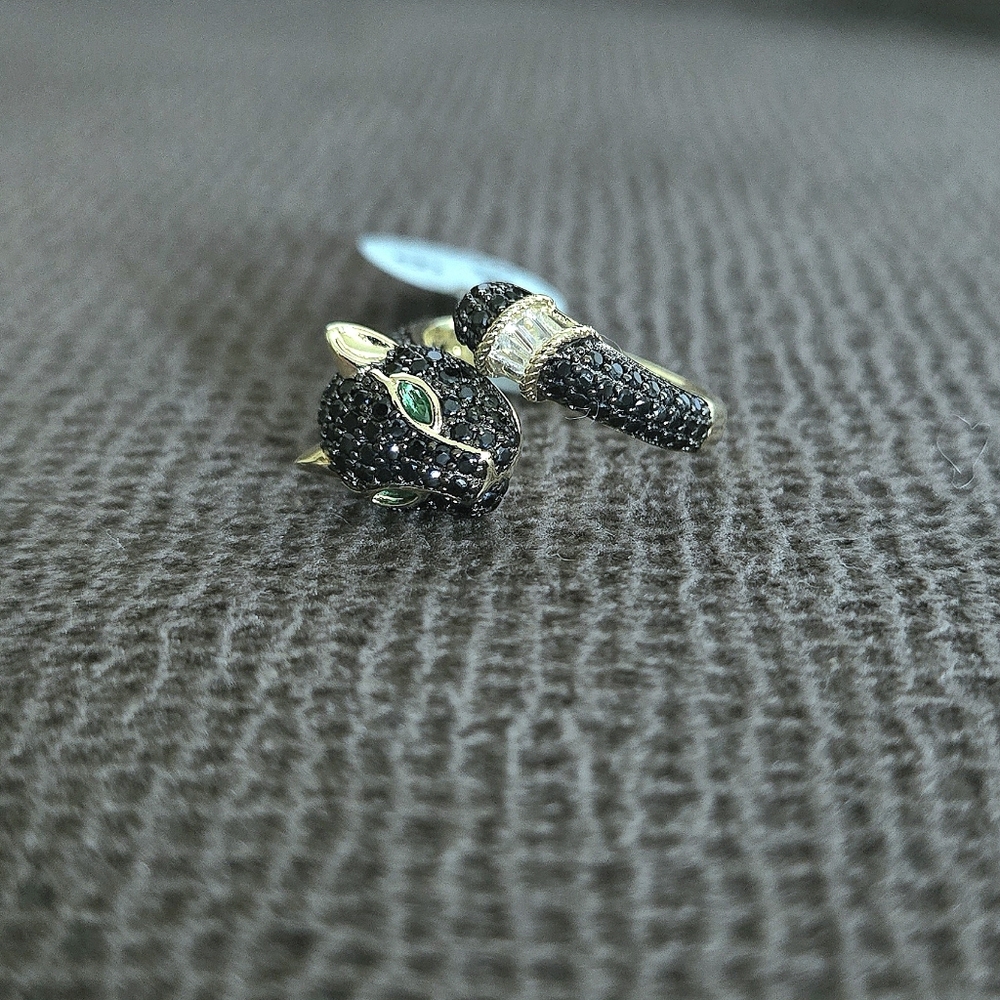Cote d'Argent Black🖤 Panther Bypass Ring💍 - NWT - Picture 15 of 15